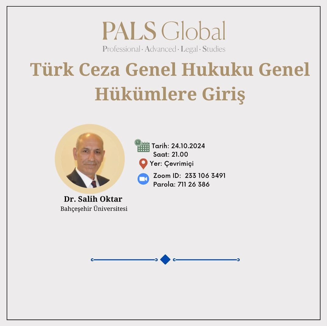 Türk Ceza Genel Hukuku Genel Hükümlere Giriş